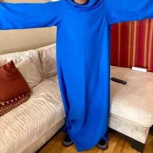 EUC Blue Unisex Fleece Snuggie 71" x 54"